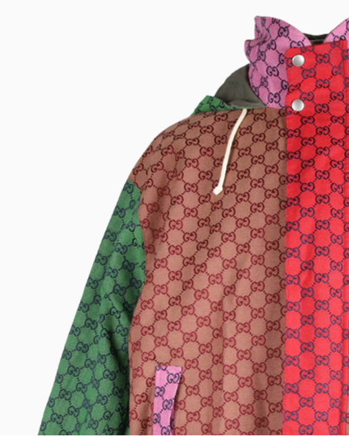 Jaqueta Gucci Reversível Jacquard Colorida Monograma