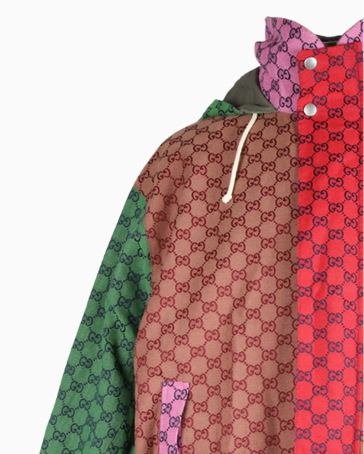 Jaqueta Gucci Reversível Jacquard Colorida Monograma