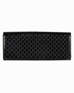 Clutch Gucci Broadway Patent Microguccissima Preta