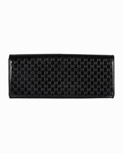 Clutch Gucci Broadway Patent Microguccissima Preta