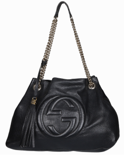 Bolsa Gucci Soho Chain Preta