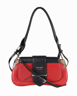 Bolsa Prada Sidonie Preta/Vermelha