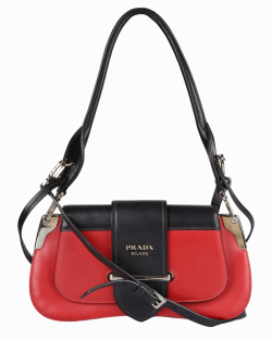 Bolsa Prada Sidonie Preta/Vermelha