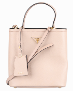 Bolsa Prada Panier Média Saffiano Bege