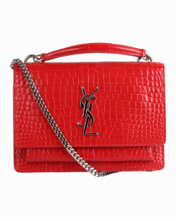 Bolsa Saint Laurent Sunset Vermelha