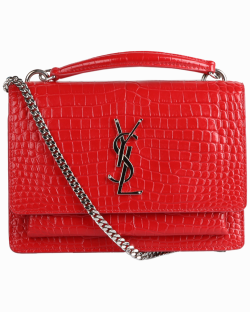 Bolsa Saint Laurent Sunset Vermelha