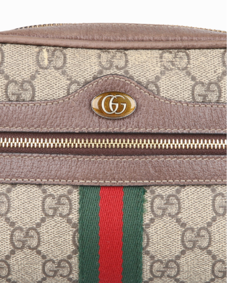 Bolsa Gucci Ophidia Mini Supreme Marrom