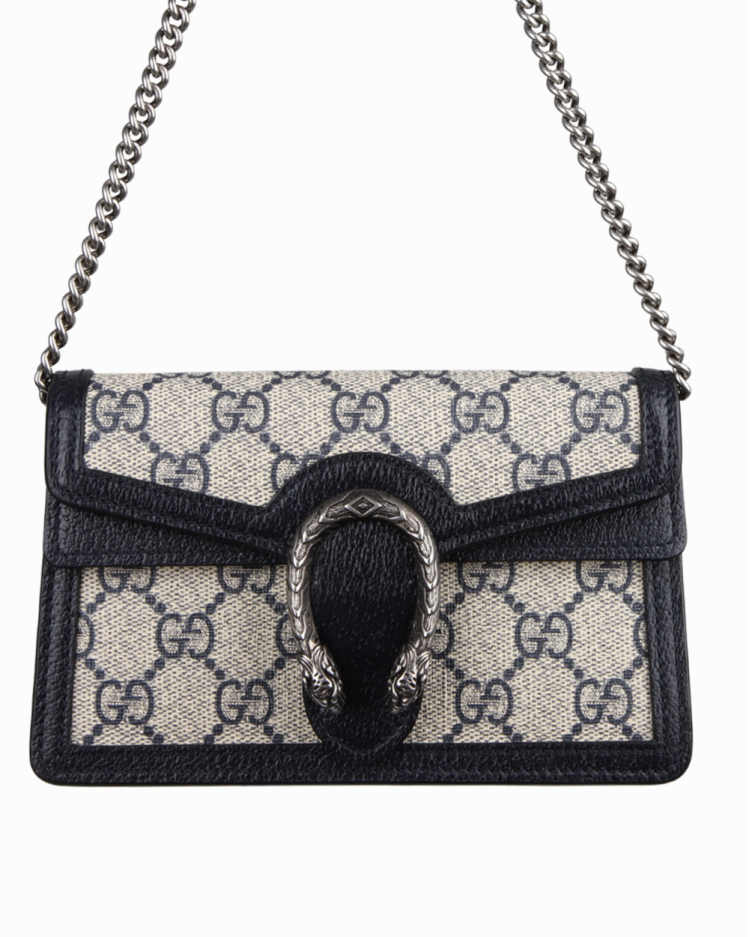 GUCCI❤︎ Bolsa Gucci Dionysus GG Super Mini Bag Azul Marinho