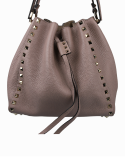 valentino garavani rockstud bege beige medium