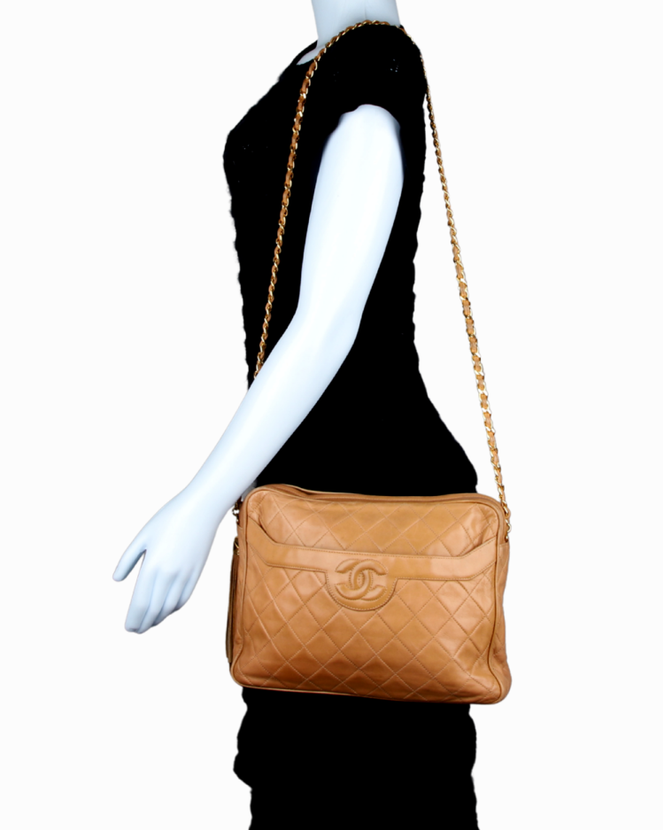 Bolsa Chanel Camera Bag Vintage Caramelo