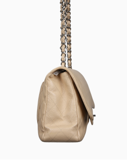 Bolsa Chanel Classic Double Flap Bege