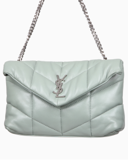 Bolsa Saint Laurent LouLou Puffer Toy Verde Sage
