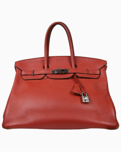 Bolsa Hermès Birkin 35 Clemence Vermelha