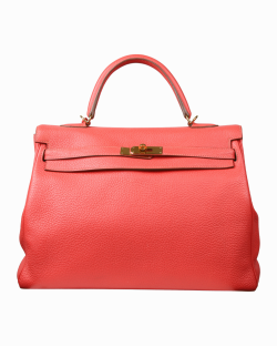 Bolsa Hermés Clemence Kelly Retourne 32 Laranja 