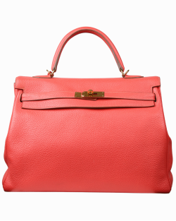 Bolsa Hermés Clemence Kelly Retourne 32 Laranja 