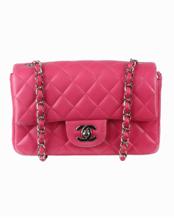 Bolsa Chanel Classic Square Single Flap Rosa