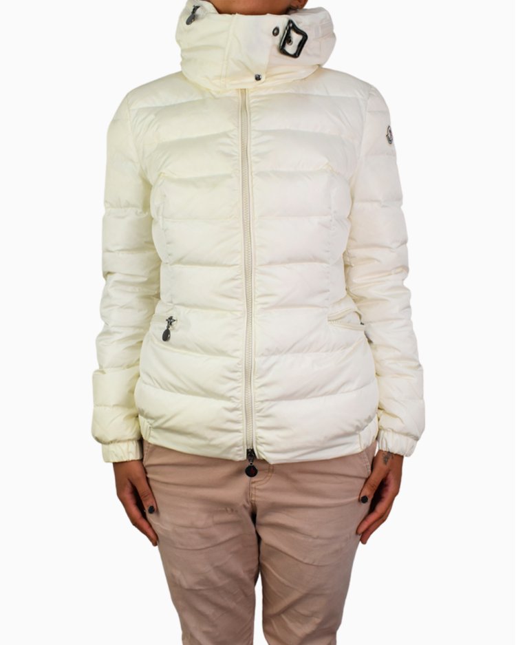 Jaqueta Moncler Original Matelassê Off White feminino