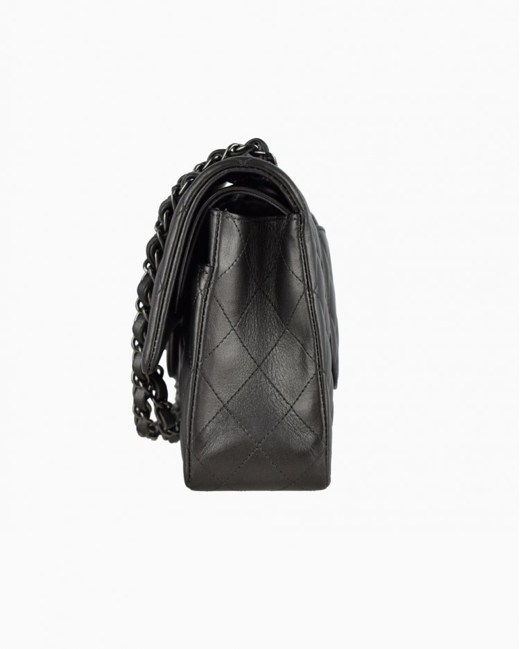 chanel crumpled calfskin flap bolsa
