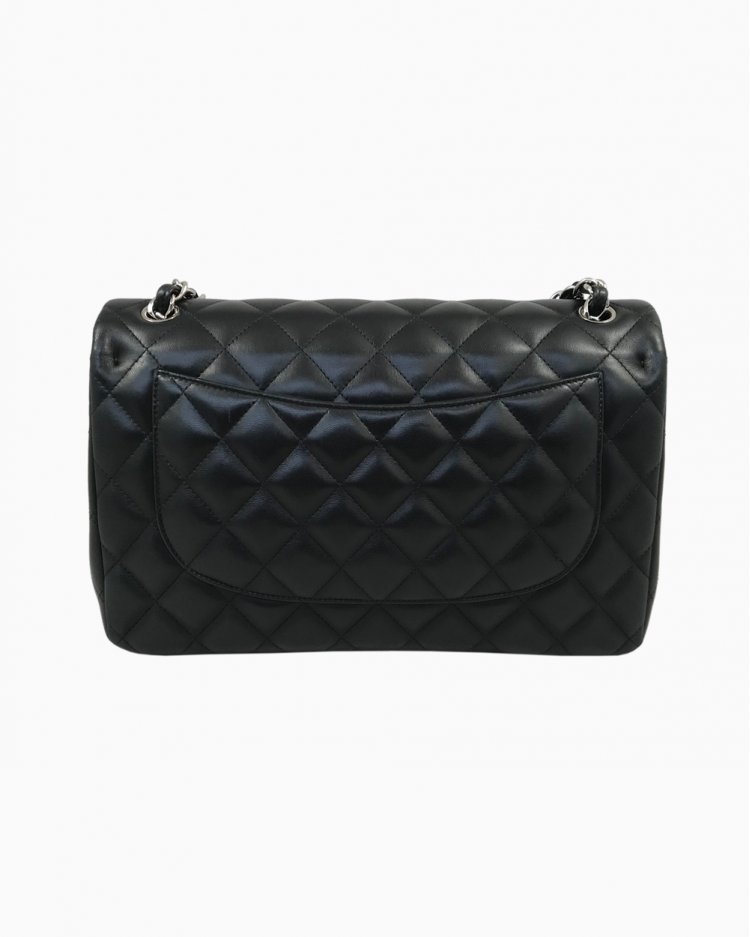 CHANEL ジップパス Bolsa Chanel Original Lambskin Classic Double Flap Média Nude Feminina