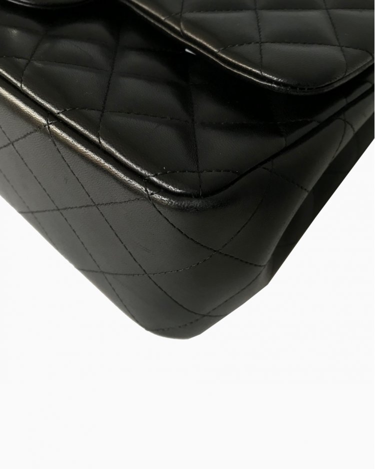 Bolsa Chanel Double Flap Jumbo Lambskin Preta