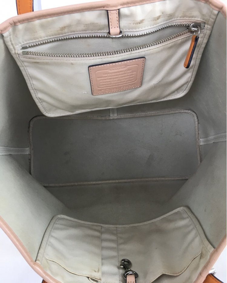 coach tote bolsa blue