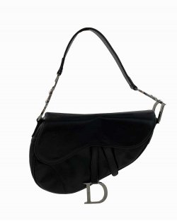 Bolsa Dior Saddle Vintage Couro Preto