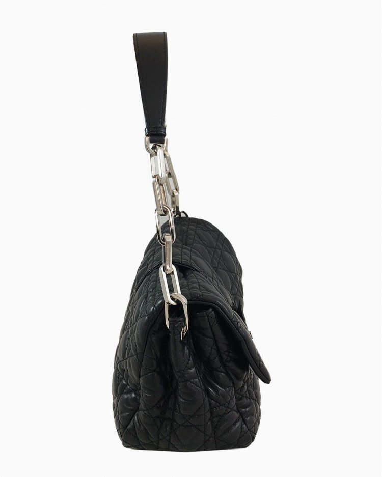 christian dior bolsa black leather