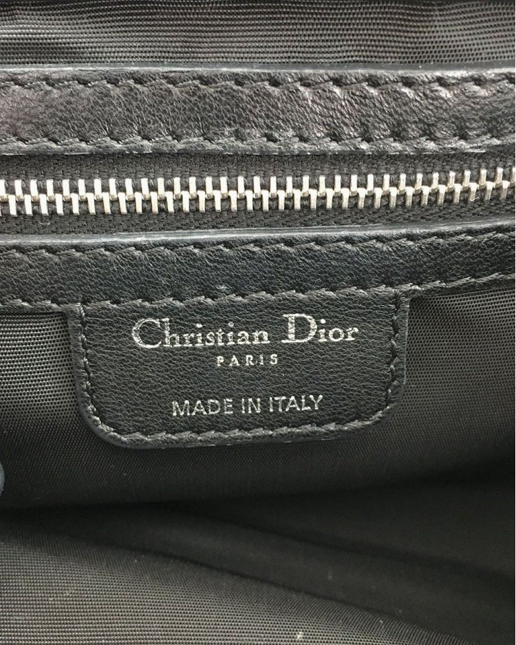 christian dior bolsa black leather