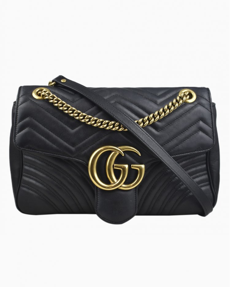 white gucci marmont bolsa medium