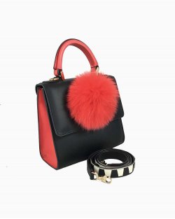 Bolsa Les Petits Joueurs Preta e vermelha