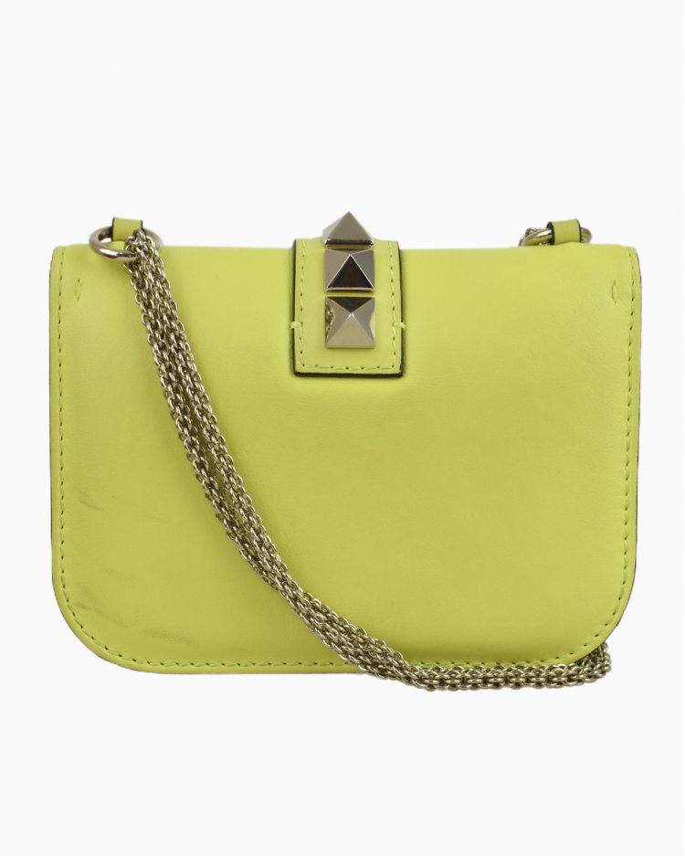 valentino rockstud bolsa green