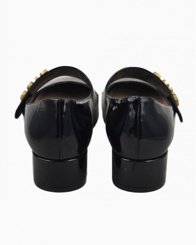 Sapato Christian Dior Baby-D Ballet Pumps Original Verniz Preto