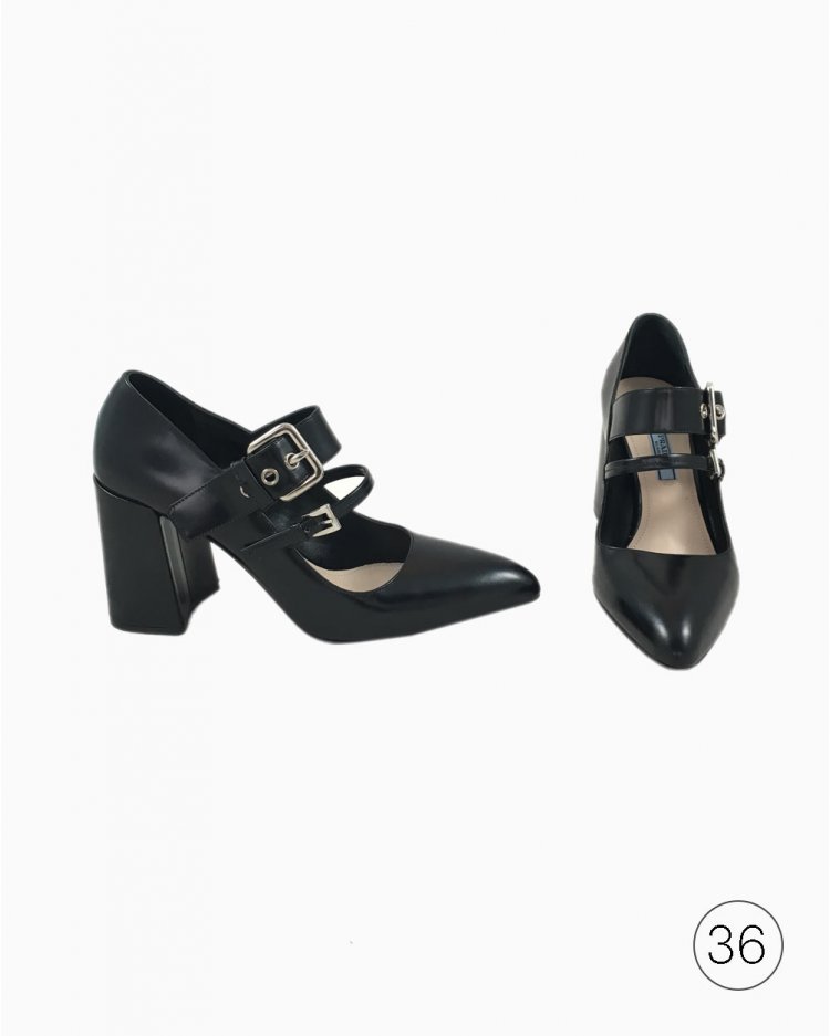 Sapato Prada Preto Salto Block