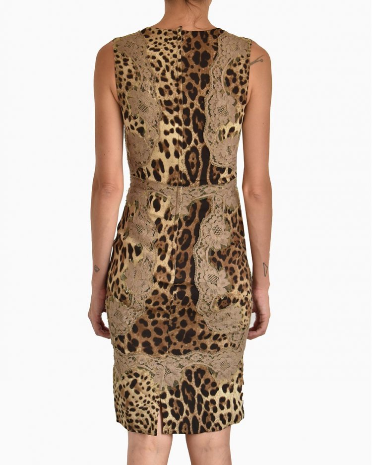 vestido onça dolce gabbana